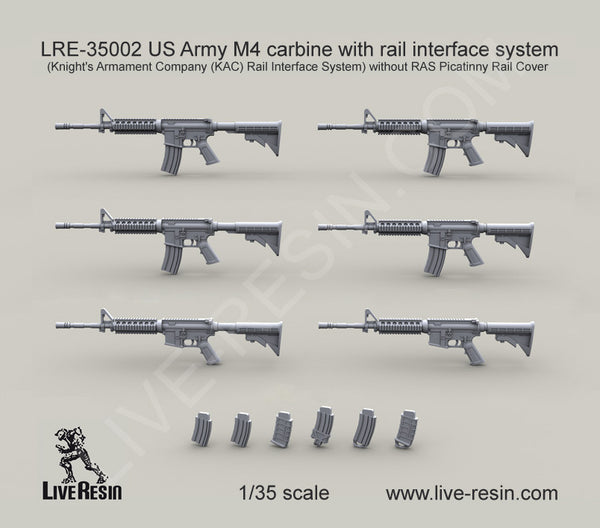 US Army M4 Carbine with Rail Interface System (naked rails)