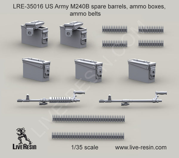 M240 spare barrels and ammunition