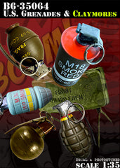 US Grenades and Claymores with Decals and Photo Etch