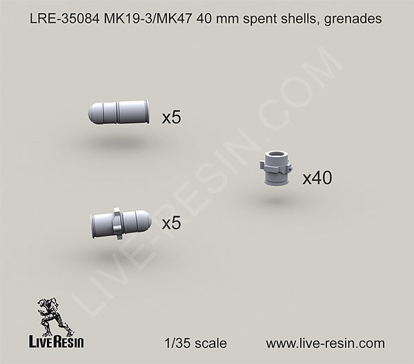 40mm Grenades for belts and spent casings
