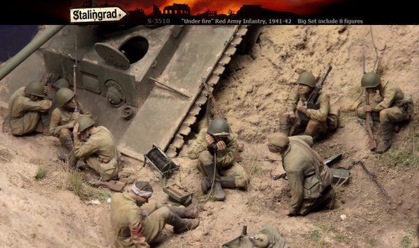 "Under fire" Red Army Infantry, 1941-43 Big Set