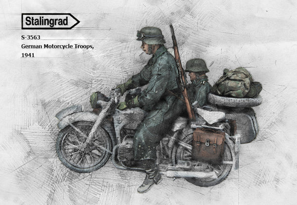 S3563 German Motorcycle Troops and Gear