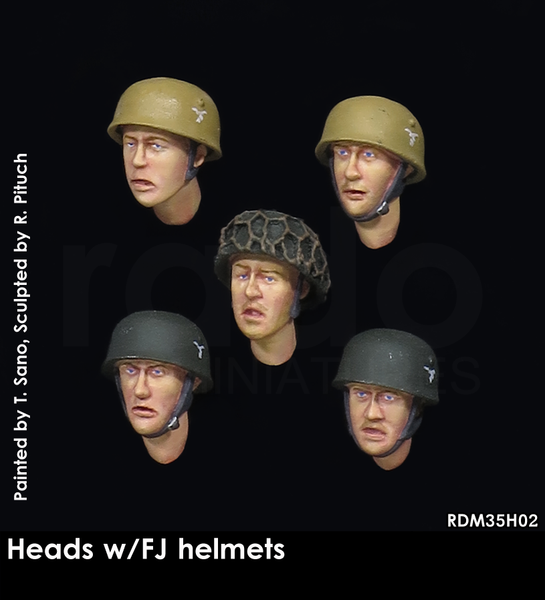 RDM35H02 Heads w/FJ Helmets, 5 pcs