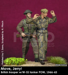 Move, Jerry! British Trooper w/W-SS Tanker POW, 1944-45