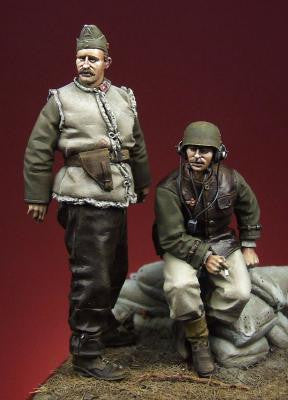 Hungarian Motorized Artillery Officer And NCO