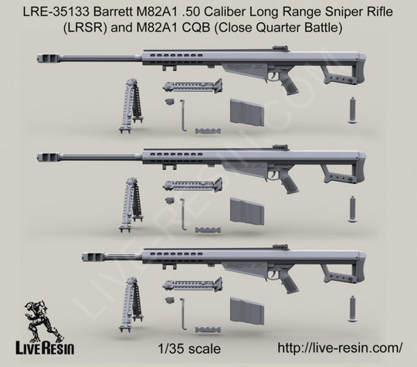 Barrett M82A1 .50 Caliber Long Range Sniper Rifle and M82A1 CQB
